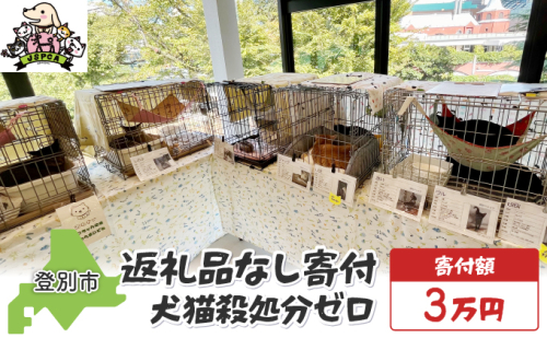 日本動物愛護協会殺処分低減活動への寄附【犬猫殺処分ゼロ】（返礼品なし）【MRI-AiD】【寄付額：3万円】 2479352 - 北海道登別市