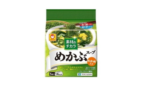素材の力 めかぶ スープ 5P×6個 即席 時短 お手軽 インスタント わかめ ゆず風味  鰹出汁 昆布だし お吸い物 常温保存 山梨県 2482424 - 山梨県中央市