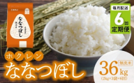 （無洗米6kg）ホクレンななつぼし【定期便6回】