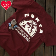 17-233 【バレンタインデー】ゆるキャラ紋太グッズ(Tシャツ[バーガンディーS]、ぬいぐるみ小)