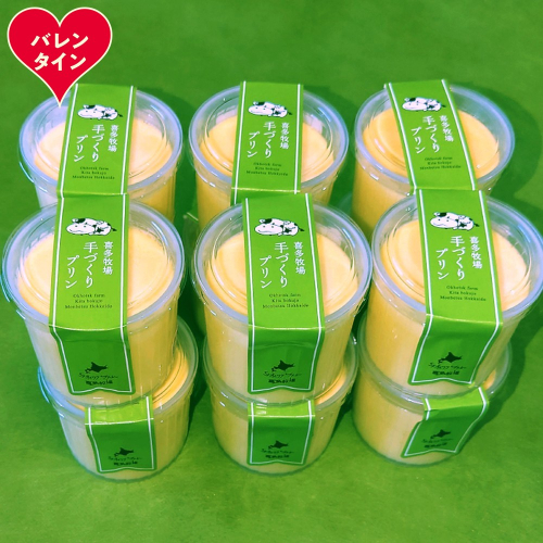 17-237 【バレンタインデー】喜多牧場の手作りプリン12個 2485728 - 北海道紋別市