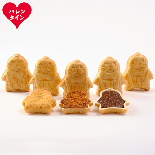 12-308 【バレンタインデー】「紋太くん最中」和洋折衷15個セット（小豆餡・チョコ・フロランタン・和風さぶれ） 2485757 - 北海道紋別市