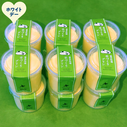 17-266 【ホワイトデー】喜多牧場の手作りプリン12個 2485911 - 北海道紋別市