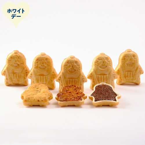 12-322 【ホワイトデー】「紋太くん最中」和洋折衷15個セット（小豆餡・チョコ・フロランタン・和風さぶれ） 2485940 - 北海道紋別市