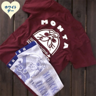 17-273 【ホワイトデー】ゆるキャラ紋太グッズ(Tシャツ[バーガンディーS]、タオル[ブルー])