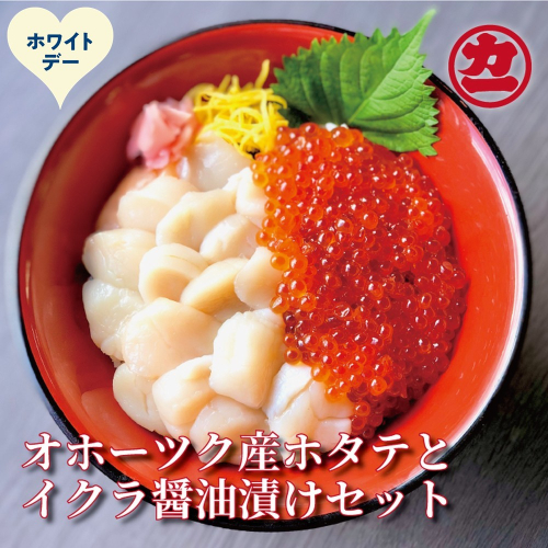 23-85 【ホワイトデー】オホーツク産ほたて貝柱(400g)とますいくら醤油(200g)セット 2486017 - 北海道紋別市