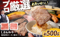 焼肉の定番!しまね和牛焼肉用ロース/肩ロース500g(各250g×1)肉 にく お肉 おにく 和牛 牛肉 ぎゅうにく 牛肉500g 国産 国産牛 ブランド牛 赤身 焼肉 焼肉用 やきにく ロース 肩ロース 肉2パック 人気 黒毛和牛 しまね和牛 島根和牛 島根 おすすめ 美味しい 柔らかい肉 詰め合わせ お試し 食べ比べ ロース2種 島根県雲南市/株式会社O.R.C [AIEF011]