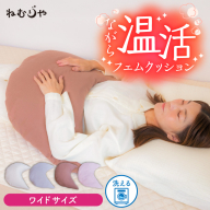 【ネムケア フェムクッション】ワイドサイズ 女性のからだにやさしい天然素材クッション フェムケア フェミケア 温活 保温 女性 やすらぎ 睡眠 シルク 腰当て 首枕 抱き枕 三日月型 H162-045