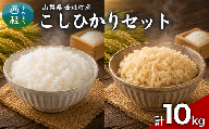 コシヒカリ【精米5キロ＋玄米5キロ】合計10キロ  / 国産 こしひかり  10キロ 令和7年産 米 お米 玄米 保存袋 生活必需品 ギフト 贈り物 お歳暮 ふるさと納税 送料無料【n0669_gou】