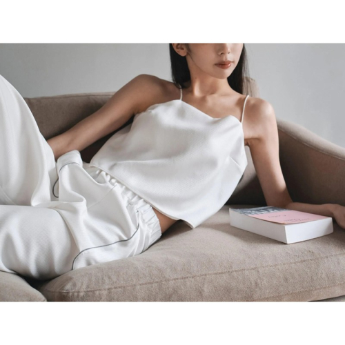 シルクサテンキャミトップス（白） ふるさと納税 キャミトップス キャミソール トップス シルク 高品質 丹後ちりめん インナー ファッション 2491480 - 京都府京丹後市