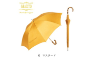 GRACITO 晴雨兼用 日本製 富士絹 軽量 レディース 長傘 22200【マスタード無地】｜グラシト 婦人 傘 手開 カーボン骨 UVカット加工 日傘 雨傘 [0741]