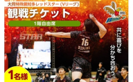 【大同特殊鋼知多レッドスター】【観戦日が選べる※備考欄に必ず記入】バレーボール観戦チケット(1階自由席)　1名分