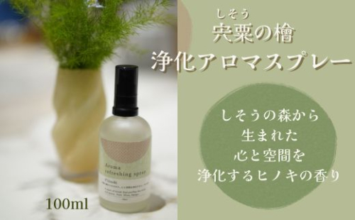BK1　宍粟の檜～浄化アロマスプレー～　【 天然 アロマ スプレー 精油 オイル ひのき ヒノキ 檜 癒し ヒーリング 森 樹木 自然 消臭 虫よけ 】 2493459 - 兵庫県宍粟市