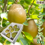山形のラ・フランス 秀 約3kg(6～9玉 3L～6L)[11月発送]【令和8年産先行予約】FS25-778
