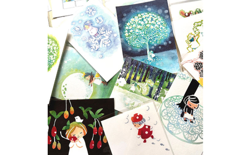 ちくちく鳥「絵はがきコンプリートセット」（全42枚） 絵葉書 セット 長野県 長和町 2494428 - 長野県長和町