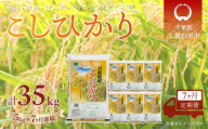 ＜7か月定期便＞ 千葉県産「コシヒカリ」精米 5kg×7か月連続 計35kg