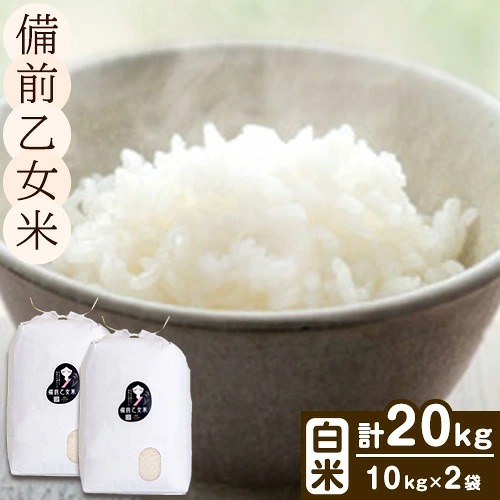 米 こめ コメ 備前乙女米 白米 20kg 石原果樹園《30日以内に出荷予定（土日祝除く）》岡山県 浅口市 ご飯 お米 国産 岡山県産 送料無料 2494814 - 岡山県浅口市