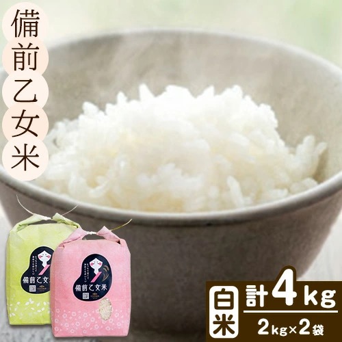 米 こめ コメ 備前乙女米 白米 4kg 石原果樹園《30日以内に出荷予定（土日祝除く）》岡山県 浅口市 ご飯 お米 国産 岡山県産 送料無料 2495018 - 岡山県浅口市