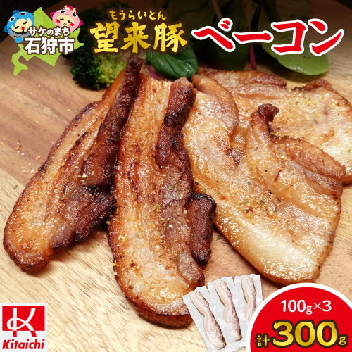 望来豚ベーコン ブロック 100g×3 2497845 - 北海道石狩市