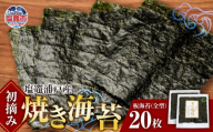 【 スピード発送 】 初摘み 焼き海苔 全形 20枚 定期便 3回 塩竈 浦戸産 海産物 特選 ギフト 熨斗 ｜ 焼き 板のり のり 小分け 大容量 ノリ 焼海苔 焼のり 乾海苔 おにぎり ご飯 米 おかず おやつ 給食採用 贈り物 東北  宮城県 塩釜 今野商店 4537459