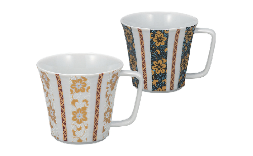 九谷焼 ペアマグカップ・鉄仙文 2498299 - 石川県能美市