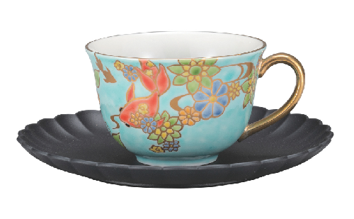 九谷焼　カップ＆ソーサー・金魚 2498307 - 石川県能美市