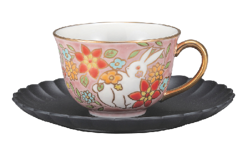 九谷焼　カップ＆ソーサー・白兎 2498308 - 石川県能美市