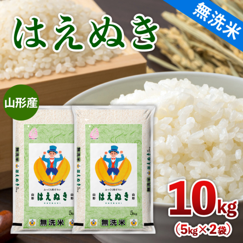 山形産 【無洗米】 はえぬき 10kg(5kg×2) FY25-467 2499581 - 山形県山形市
