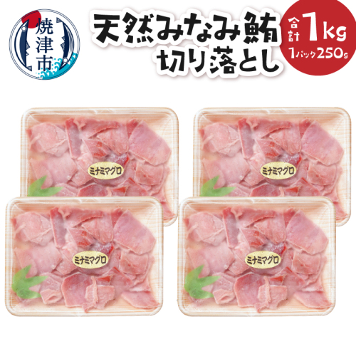 a17-135　天然 みなみ鮪切り落としセット250g×4Ｐ 2500803 - 静岡県焼津市