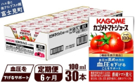 【定期便 6ヶ月】 カゴメ トマトジュース 食塩無添加 100ml 30本 【 野菜ジュース 紙パック カゴメトマトジュース トマト 100％ ジュース 飲料 セット 健康 GABA 着色料 保存料 不使用 機能性表示食品 完熟 野菜飲料 ドリンク 野菜ドリンク 備蓄 長期保存 防災 飲みもの かごめ kagome KAGOME 長野県 富士見町 】