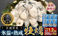 [加熱用]氷温熟成かき200g ×6p むき身 冷凍 牡蠣 小分け むき カキ 冷凍かき 加熱用 加熱 宮城 小分け 冷凍 バラバラ冷凍 冷凍カキ かき 牡蠣 海鮮 魚介 貝類 海の幸 BBQ 家庭用 まるたか水産 宮城県 石巻市 防災減災