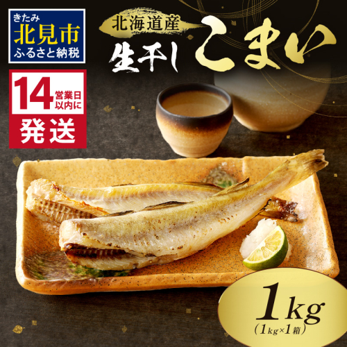 《14営業日以内に発送》北海道産 生干しこまい 1kg×1箱 ( 干物 おつまみ コマイ 1キロ 海鮮 魚介 加工品 加工食品 干しこまい 魚 生干し 北海道 こまい )【035-0023】 2501639 - 北海道北見市