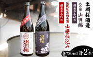 出羽桜酒造 『大吟醸 山田錦 精米歩合48％』 『伝統製法 純米酒 山廃仕込み 精米歩合55％』 各720ml 計2本 F2Y-4302