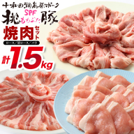 豚肉 桃豚焼肉セット 十和田湖高原ポークSPF桃豚 ローススライス 500g 肩ローススライス 500g バラスライス 500g スライス ロース 肩ロース バラ 計1.5kg