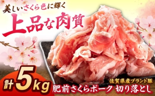 肥前さくらポーク 切り落とし 500g × 10パック 計 5kg 切り落とし 豚 豚肉 大容量 吉野ヶ里町/上場食肉 [FDQ008] 2504082 - 佐賀県吉野ヶ里町