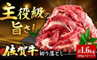 佐賀牛 切り落とし 400g × 4パック 計 1.6kg 牛肉 肉 小分け 吉野ヶ里町/上場食肉 [FDQ010]