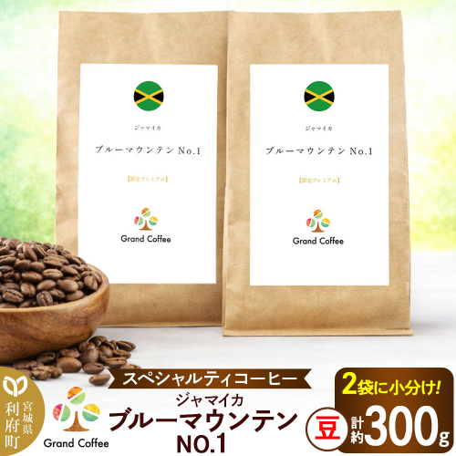 コーヒー ジャマイカ ブルーマウンテンNo.1 （2袋 計約300g） 宮城県利府町（豆） 2504126 - 宮城県利府町