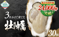 【5月後半発送】牡蠣 生食用 【 期間限定 】殻付き 牡蠣30個「3年育成」【 牡蠣 かき カキ 殻付き  生食 大粒  国産 真牡蠣 三陸産 広田湾  】 RT394