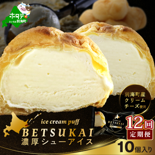【12か月定期便】BETSUKAI濃厚シューアイス10個セット　【NSM120001】 2504752 - 北海道別海町