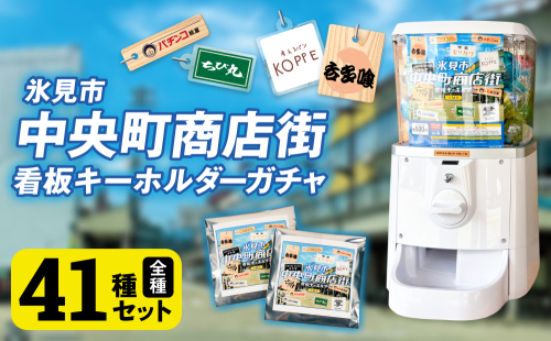氷見市中央町商店街看板キーホルダーガチャ ［ 全41種コンプリートセット ］ キーホルダー ストラップ ガチャガチャ トレーディング 看板 富山県 氷見市 レトロ 2505534 - 富山県氷見市