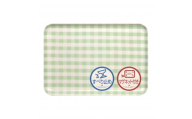 TATSU-CRAFT マグネットトレー M 33cm ミルキーチェック GR グリーン すべり止め付き ［Tk1096］