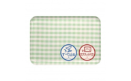 TATSU-CRAFT マグネットトレー L 39cm ミルキーチェック GR グリーン すべり止め付き ［Tk1127］