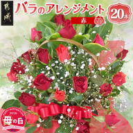 【母の日】バラのアレンジメント20本(赤)≪5月7日～10日お届け≫_17-3305-MG