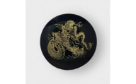 丸小皿 漆黒・金龍 ［NF261］