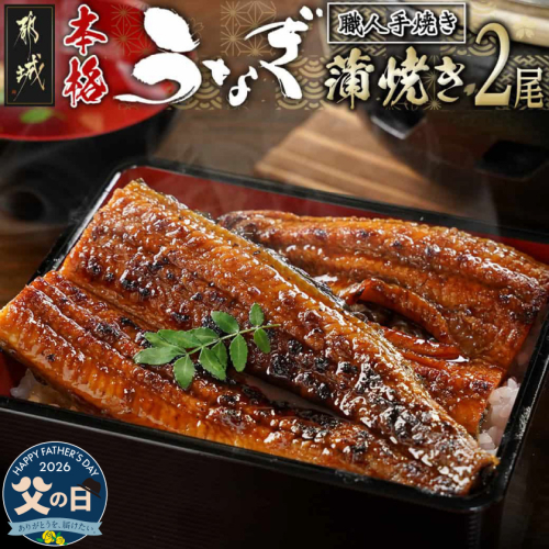 【父の日】職人手焼きの本格うなぎ蒲焼き2尾≪6月18日～21日お届け≫_MJ-33-003-2-FG 2509601 - 宮崎県都城市