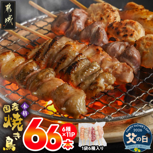 【父の日】職人串打ちの本格焼き鳥66本!!≪6月18日～21日お届け≫_MJ-3312-FG 2509636 - 宮崎県都城市