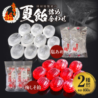 田村屋製菓の夏飴詰め合わせ(塩あめ、梅しそ飴)　～良平の飴　手造り飴～［128T08］