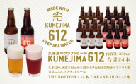 久米島のクラフトビール『KUMEJIMA612』2種 各12本 海洋深層水 仕込み ミネラル クラフト セゾン IPA 飲み比べ セット ブルワリー 醸造 発泡酒 麦芽 小麦 ホップ 酵母 ドライ フルーティー スパイシー キレ 飲み口