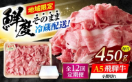 【12回定期便】 ※冷蔵配送/地域限定※ 飛騨牛 小間切 450g 瑞浪市 / きなぁた瑞浪 和牛 国産 岐阜県産 [AZCI070]
