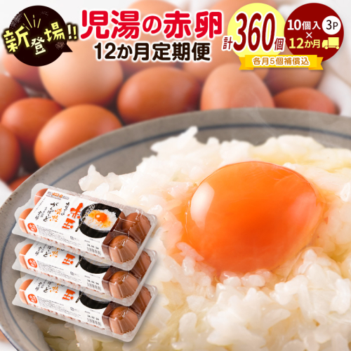 新鮮 たまご 定期便 児湯の赤卵30個×12か月定期便 濃厚 冷蔵 小分け 3パック 数量限定 期間限定 国産 おすすめ 人気 生活応援【E253-09】 2511519 - 宮崎県新富町